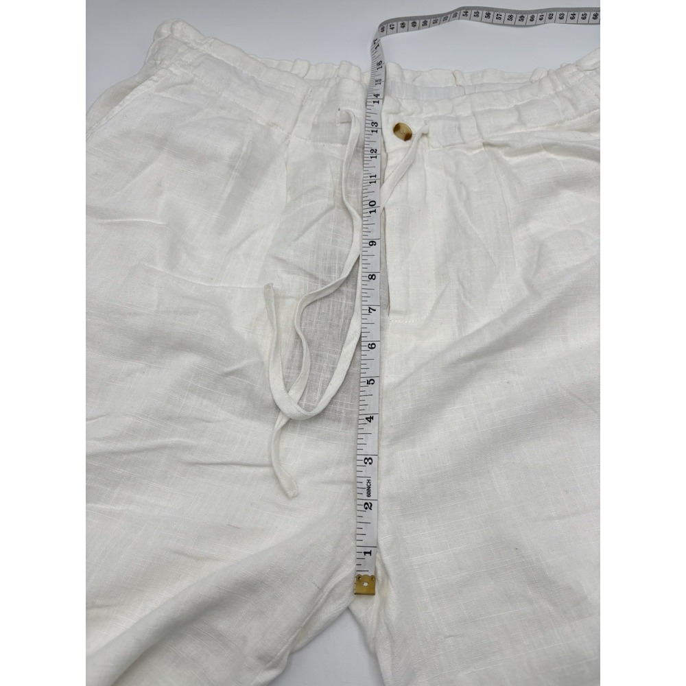 Thread & Supply Linen Blend Wide Leg Pants White XL NWT Beach Resort Boho - Picture 7 of 9